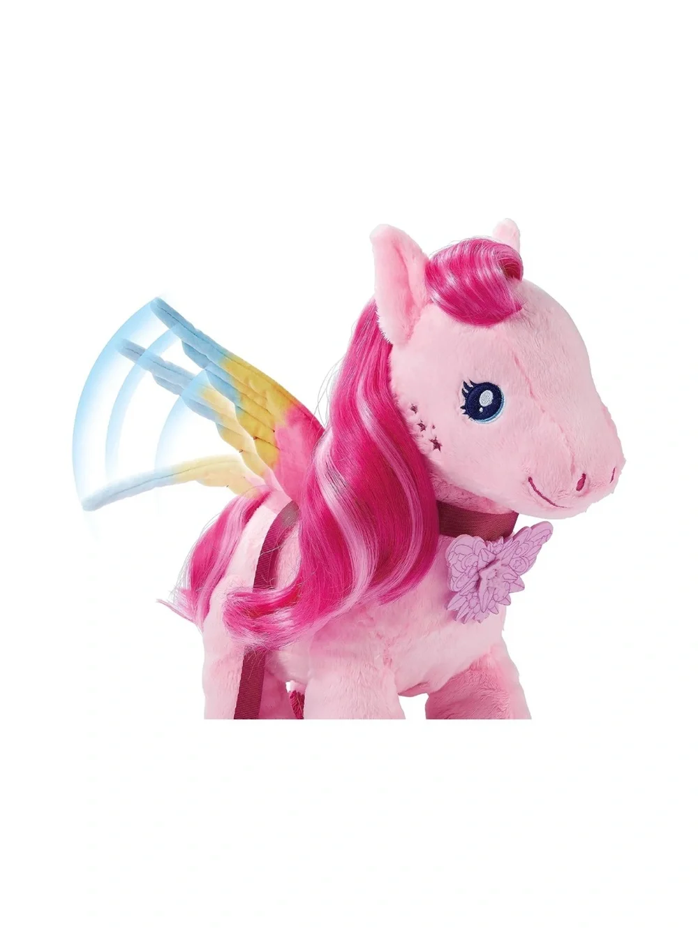 Barbie Walk & Flutter Pegasus Plush Toy, 11-inch Walking Plushie